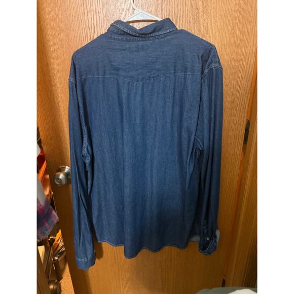 Denim Button Up Men’s Size XL - Picture 2 of 3